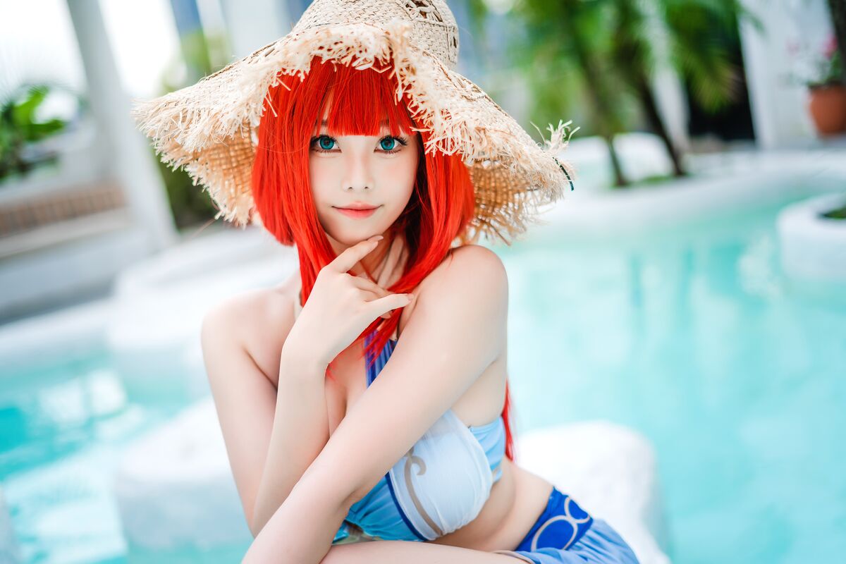 View - Coser@蜜汁猫裘 - 原神 妮露泳装 - 