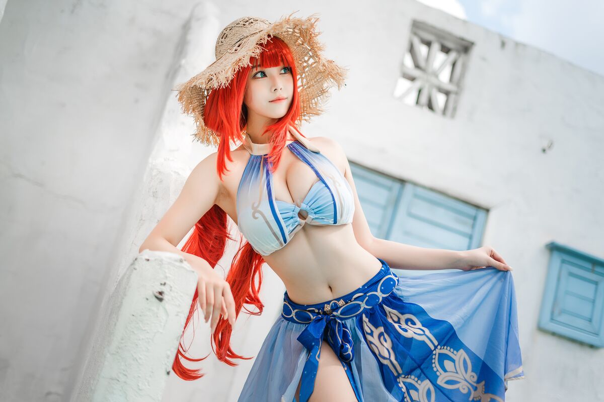 View - Coser@蜜汁猫裘 - 原神 妮露泳装 - 